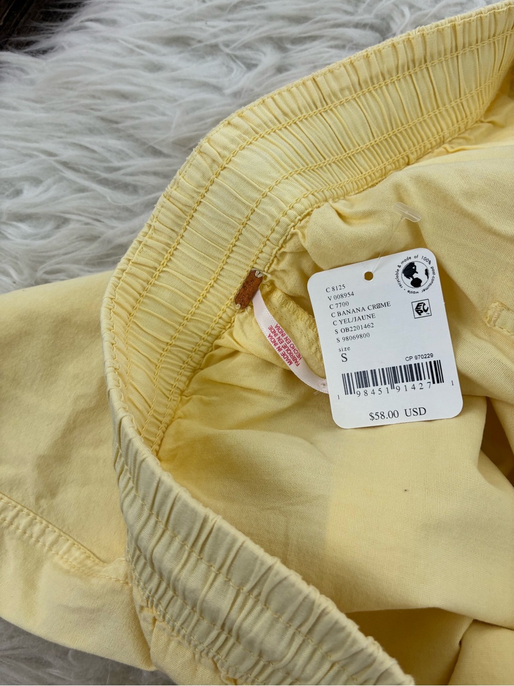 🌺NWT Free People Saylor Yellow Drawstring Bermuda shorts🌺 - Picture 8 of 13